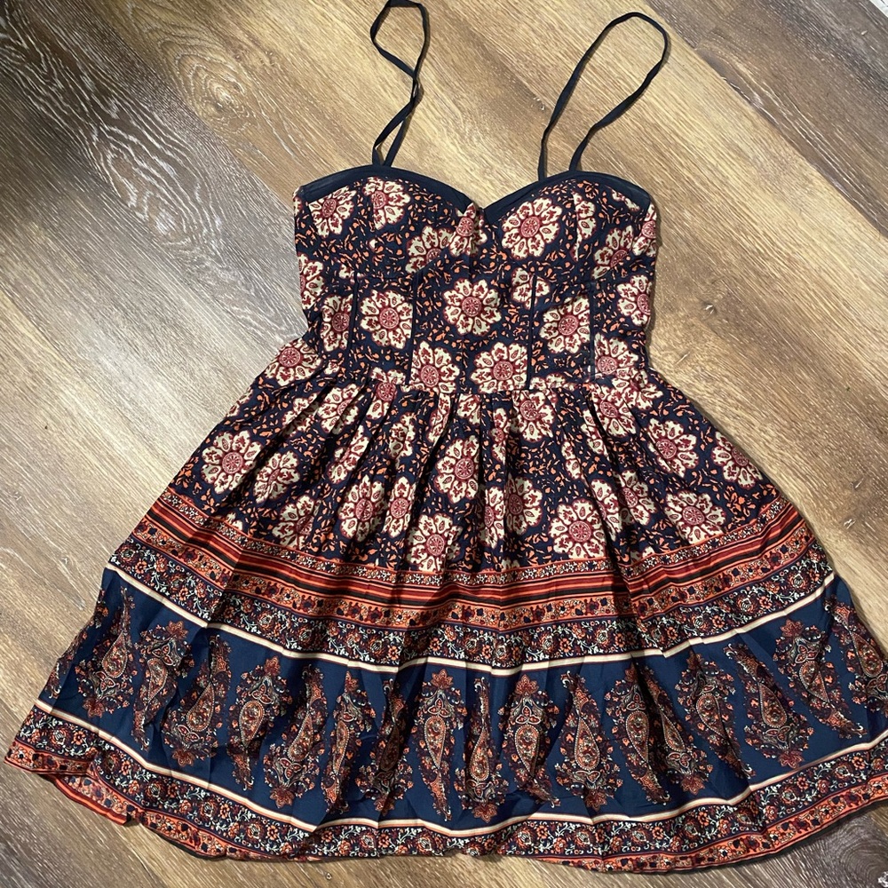 Band of Gypsies Summer Floral Boho Mini Dress